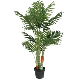 vidaXL Palme Künstlich mit 3 Stämmen Grün 120 cm PP