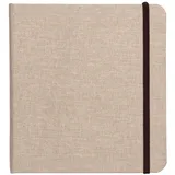 Clairefontaine Reisealbum A6 Goldine Leinen, 32 Blatt 20x20cm Natur 96109C