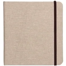 Clairefontaine Reisealbum A6 Goldine Leinen, 32 Blatt 20x20cm Natur 96109C