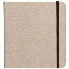 Clairefontaine Reisealbum A6 Goldine Leinen, 32 Blatt 20x20cm Natur 96109C