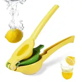 Relaxdays 10 x Zitruspresse manuell, 2 in 1 Gelb,Grün