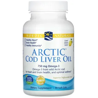 Nordic Naturals Olio di fegato merluzzo artico 750 mg aroma limone 90