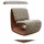 KAWOLA Loungesessel HAZEL Kunstleder/Strukturstoff 70 x 80 x 80 cm Beige/Braun