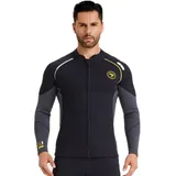 Neoprenanzug Top 3mm Neoprenanzug Jacke mit Reißverschluss - Herren Langarm-Tauchjacke zum Schwimmen, Schnorcheln, Tauchen & Surfen(3FT-2-XL)