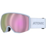 ATOMIC REVENT L HD Skibrille - Light Grey - Skibrillen mit kontrastreichen Farben - Hochwertig verspiegelte Snowboardbrille - Brille mit Live Fit Rahmen - Skibrille mit Doppelscheibe