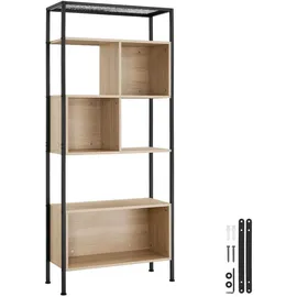 Tectake Industrial Regal 75 x 31 x 170,5 cm Dunkelbraun