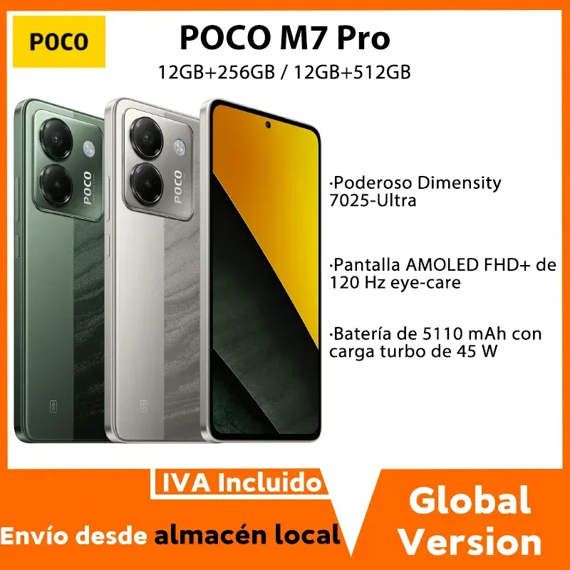 Global Version POCO M7 Pro MTK Dimensity 7025-Ultra Smartphone 6,67“ 120Hz Display 50MP OIS Kamera 5110mAh Akku Handy
