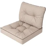 Bjird Sitzkissen 60 x 60 x 10 cm beige 1 St.