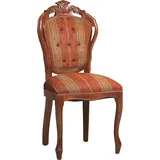 Polsterstuhl HOME AFFAIRE "Veneziana 921", bunt (nuss, rot, gelb), B:48cm H:103cm T:53cm, Webstoff;Bezug aus 48% Baumwolle, 52% Polyester, Stühle, 1 Stück