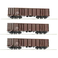 Roco 3-tlg. Set: Offene Güterwagen der DR 6600103 H0