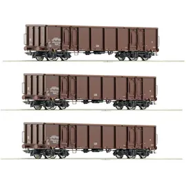 Roco 3-tlg. Set: Offene Güterwagen der DR 6600103 H0