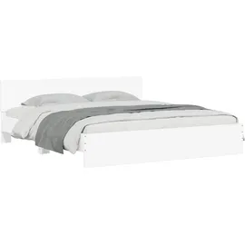 vidaXL Bettgestell 160 x 200 cm Weiß