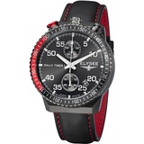 Elysee Herrenuhr Rally Timer I 44mm Leder 5 ATM saphirbeschichtet Herren Chronograph schwarz