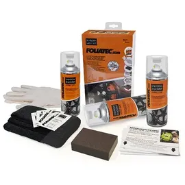 FoliaTec Felgen 2K Lack Set Felgenlack Lackspray, schwarz matt, 3 x 400 ml