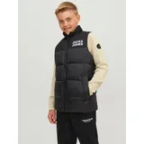 JACK & JONES Toby Weste Black / Print White Logo On Chest 12 Jahre