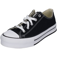 Converse Chuck Taylor All Star Eva Lift Canvas Platform Sneaker, Black/White/Black, 36 EU