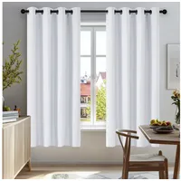 Deconovo Vorhänge Vorhang Verdunkelung Kälteschutz Gardinen Wohnzimmer Blickdicht Vorhang, 138x117 cm(HöhexBreite), Silber Grau, 2er Set