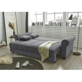 ed exciting design ANGELINA Bequemes Schlafsofa in Cord-Optik mit Bettkasten, - Ausziehbares Sofa mit Schlaffunktion - 250 x 95 x 125 cm (B/H/T)
