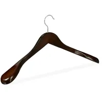 Relaxdays Kleiderbügel, 10er Set, Dunkelbraun,Silber