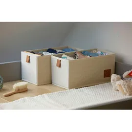 LOVE !T STORE !T Aufbewahrungsbox 30 x 15 x 15 cm 2-tlg. beige