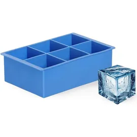 HENDI Eiswürfelform, XL Würfel, Erstellt 6 große (±5x5x5 cm), Eiswürfelschaleeinfache, Eiskugelform, 170x110x(H)52mm, Silikon