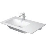 Duravit ME by Starck Möbel-Waschtisch 2345830000 83x49cm, asymmetrisch, Becken links, mit Überlauf, Hahnlochbank, 1 Hahnloch, weiß