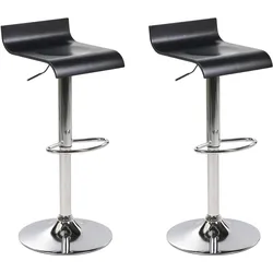 Set mit 2 Barstühlen VALENCIA drehbar Schwarz