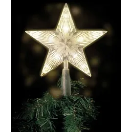 Lex Weihnachtsbaumspitze, LED Stern warmweiß Innen Christbaum Baumschmuck
