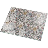 Tulup Tischplatte, Grau, Mehrfarbig, Glas, 80x60x0.4 cm, Esszimmer, Tische,