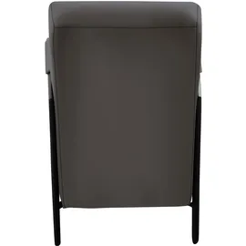 K+W Komfort & Wohnen Cocktailsessel K+W KOMFORT & WOHNEN, braun (schoko), B:62cm H:77cm T:83cm, Sessel, Cocktailsessel, mit bezogenen Armlehnen, Gestell in Metall schwarz Struktur