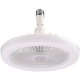 BomKra Deckenventilator mit Beleuchtung 30w, LED Deckenleuchte mit Fernbedienung,Timer,3 Farbige Dimmbare,3 Geschwindigkeiten,Silent Deckenventilator Lampe für Schlafzimmer Wohnzimmer (Gelb)