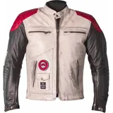 Helstons Tracker Lederjacke Weiß/Schwarz/Rot M