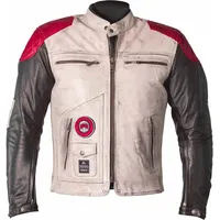 Helstons Tracker Lederjacke Weiß/Schwarz/Rot M