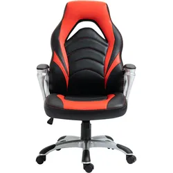 CLP Gaming Bürostuhl Foxton Kunstleder schwarz/rot