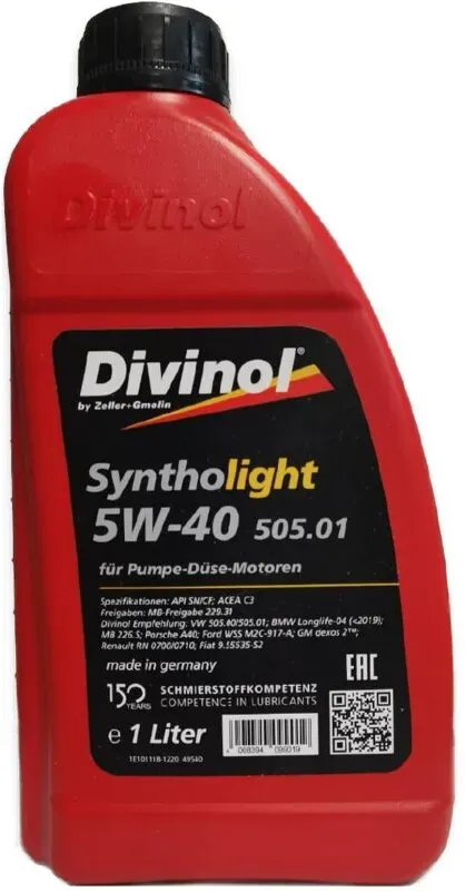 Divinol Syntholight 505.01 SAE 5W-40, 1 Liter