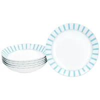 Mambocat Split türkis 6er Set Suppenteller 450ml Porzellan Teller