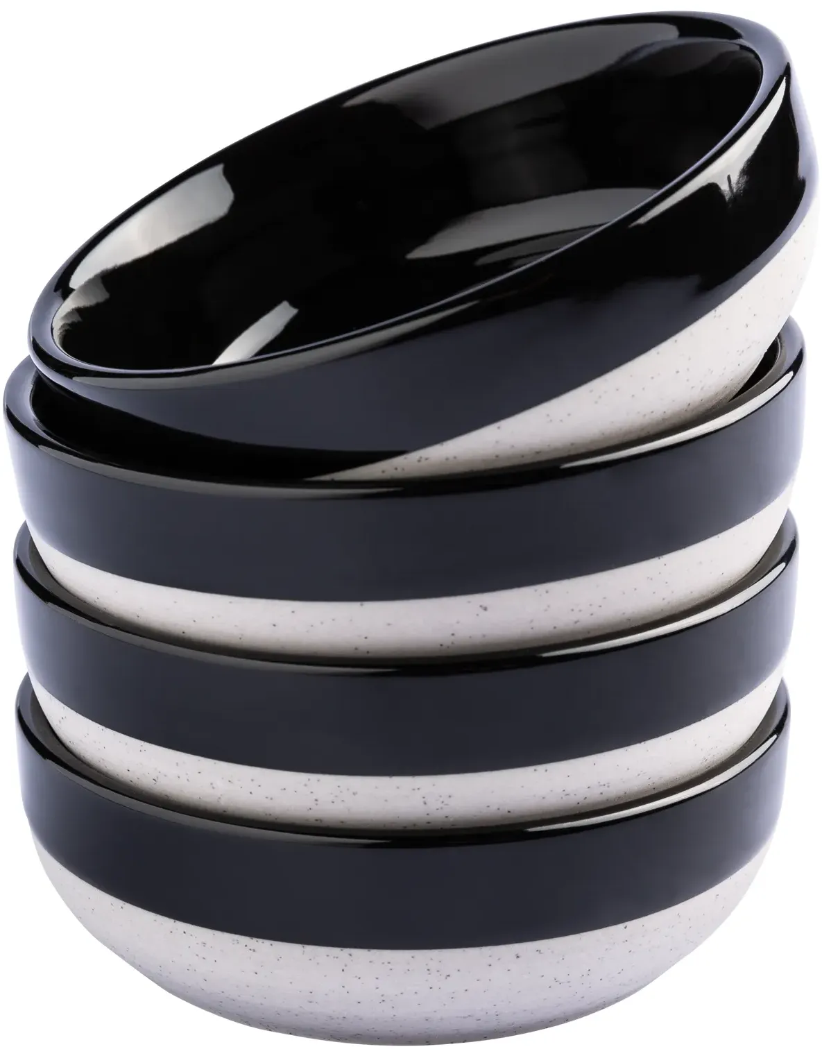 Sallys Hochtemperatur Porzellan Schälchen - 4er Set - Schwarz/Grau