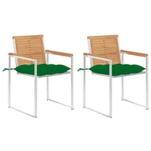 vidaXL Gartenstuhl 56 x 56 x 85 cm grün 2 St.