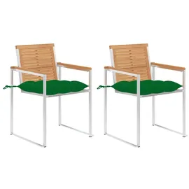 vidaXL Gartenstuhl 56 x 56 x 85 cm grün 2 St.