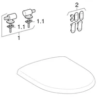 Geberit JOOP! WC-Sitz 575100000 weiss, Scharniere Edelstahl, passend für