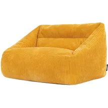 I.C.O.N. Icon Natalia Sitzsack Kinder Sofa, Gelb, Flauschiger Cord Stoff, Sitzsack Cord mit Füllung, Bequemer Kinder Sessel, Kuschelsessel, Lese Sessel, Schlafzimmer, Kinderzimmer, Jugendzimmer