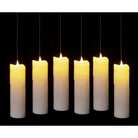 ic winterworld LED Kerzen mit Zauberstab als Fernbedienung", beige (cremeweiß), Ø 5cm H: 19cm, 7 Stk., Leuchten, LED-Kerze, Weihnachtsdeko mit Batteriebetrieb