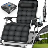 tillvex Sonnenliege 200 x 60 x 30 cm Grau