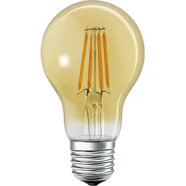 LEDVANCE LED-Lampe, Sockel: E27, Warm Comfort Light, 2400 K, 6 W, SMART+ Filament Classic Dimmable, 4er-Pack