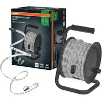 Osram Lichtschlauch LED 20M IP65 inkl. Kabeltrommel, Montagezubehör, Anschlusskabel weiß