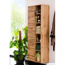 WELLTIME Regal "Soria", braun (eichefarben), B:25cm H:185cm T:35cm, Holzwerkstoff, Regale, Regal