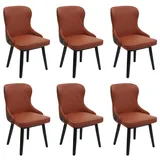 MCW Esszimmerstuhl M60 6er-Set Terrakotta-Braun