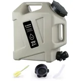 RUYI 12L Wasserkanister mit Hahn und Schraubdeckel, Camping Wasserkanister BPA-frei Trinkwasserkanister, Tragbarer Wassertank mit Griff für Wohnwagen Picknick Wandern