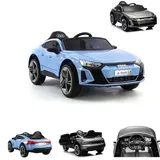 ES-Toys Kinder Elektroauto Audi E-Tron GT, EVA-Reifen, Softstart, Stoßdämpfer blau