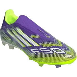 adidas F50 League Laceless FG/MG Purple Rush / Cloud White / Lucid Lemon 45 1/3